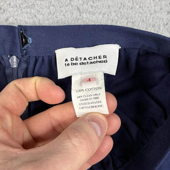 A Detacher Navy Cotton Cargo Culotte Pants Women’s 4 Avant-Garde Archive - Picture 4 of 8